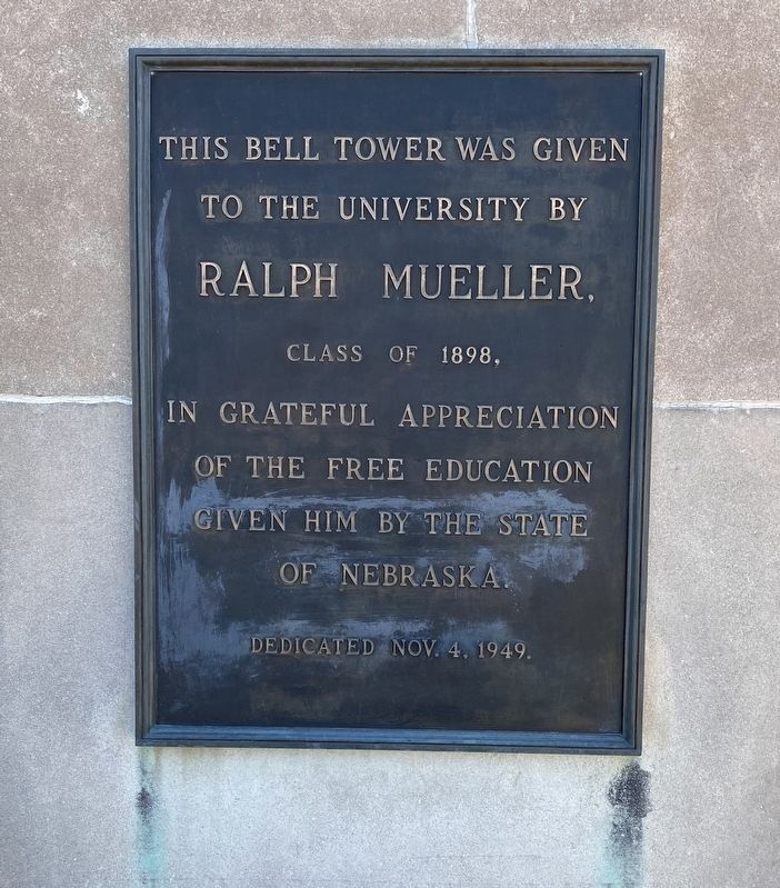 Mueller Tower at University of Nebraska-Lincoln Marker image. Click for full size.