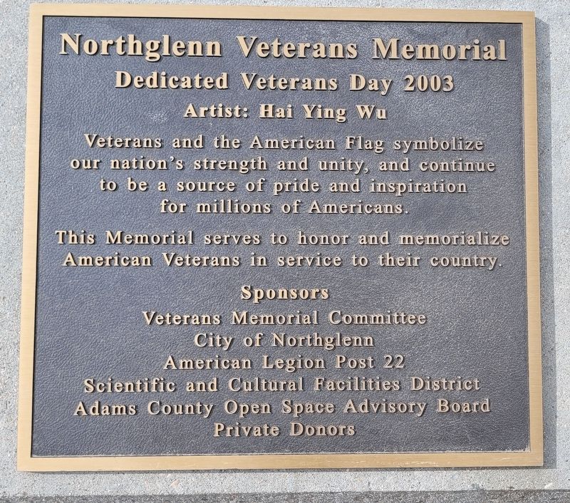 Northglenn Veterans Memorial image. Click for full size.