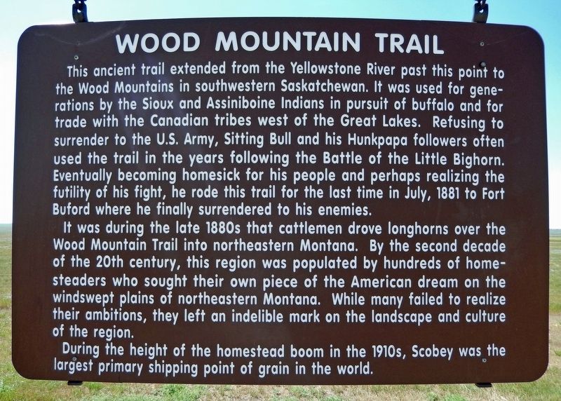 Wood Mountain Trail Marker image. Click for full size.