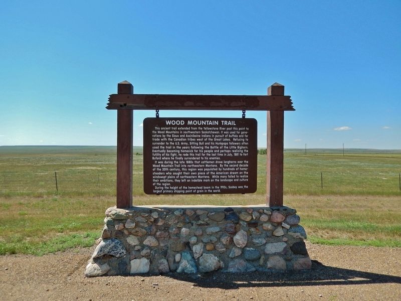 Wood Mountain Trail Marker image. Click for full size.