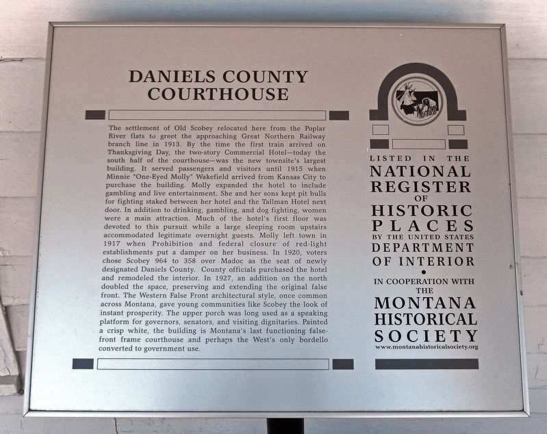 Daniels County Courthouse Marker image. Click for full size.