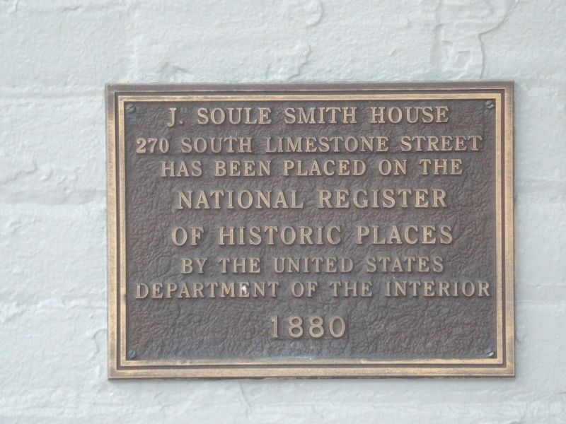 J. Soule Smith House Marker image. Click for full size.
