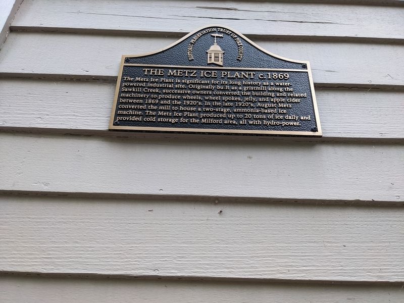 Metz Ice Plant c. 1869 Marker image. Click for full size.