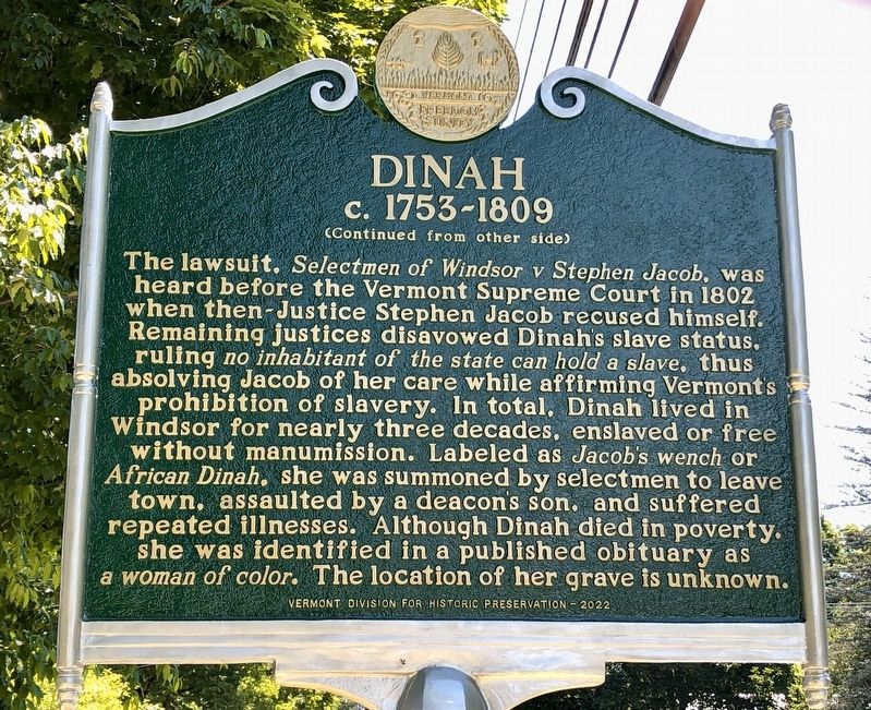 Dinah Marker (side 2). Click for full size. Dinah Marker (side 2) image. Click for full size.
