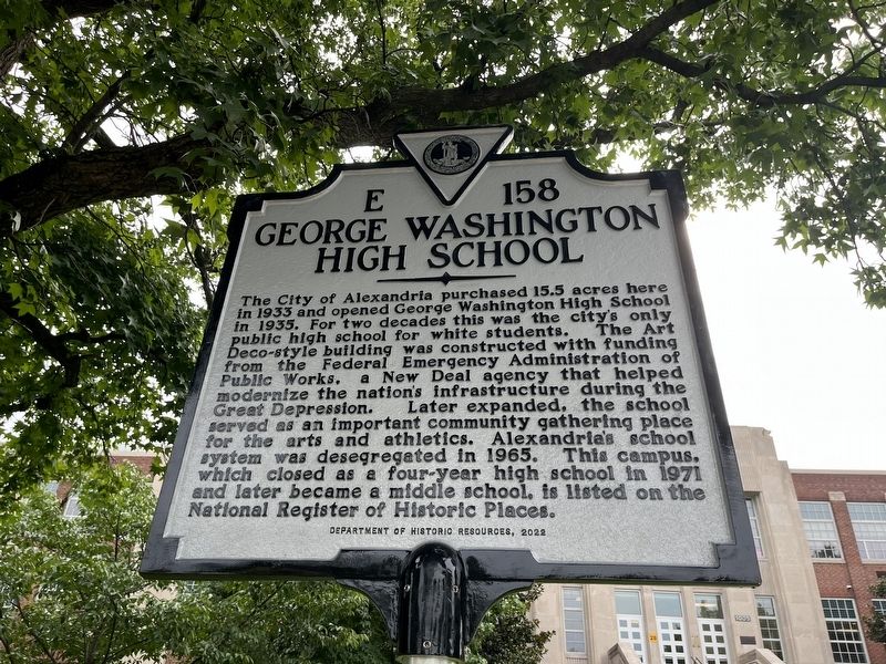 George Washington High School Marker image. Click for full size.