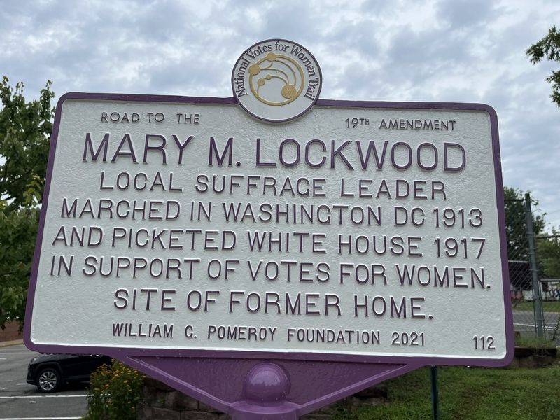 Mary M. Lockwood Marker. Click for full size. Mary M. Lockwood Marker image. Click for full size.
