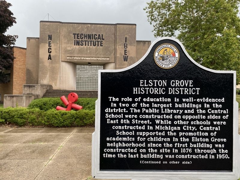 Marker location in front of "Central School". Click for full size. Marker location in front of "Central School" image. Click for full size.