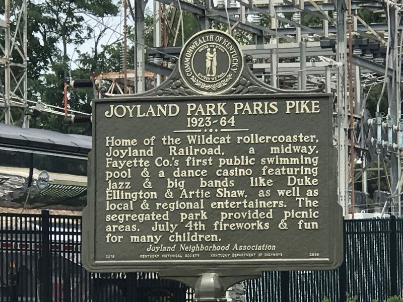 Joyland Park Paris Pike Marker image. Click for full size.