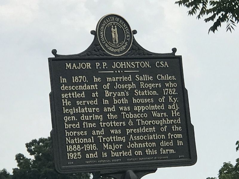 Major P.P. Johnston, CSA Marker (side B) image. Click for full size.