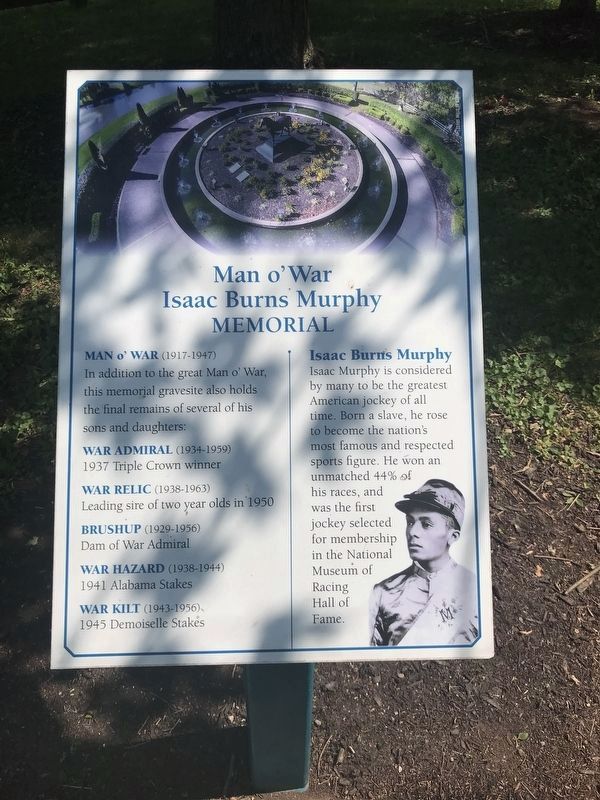 Man o' War/Isaac Burns Murphy Memorial Marker image. Click for full size.