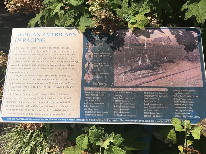 African Americans in Racing Marker image. Click for full size.
