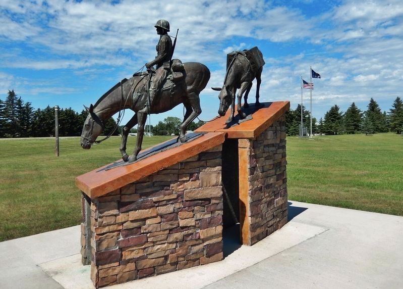 War Mules Sculpture image. Click for full size.