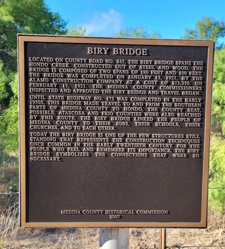 Biry Bridge Marker image. Click for full size.