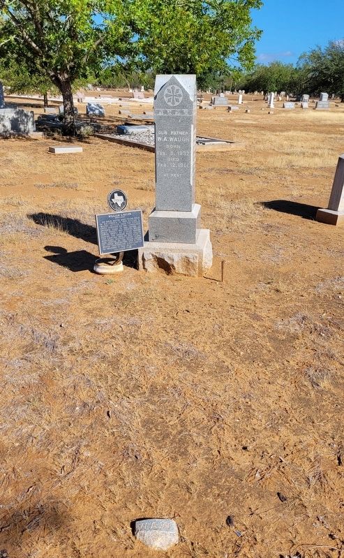 William A. Waugh’s Gravestone and Marker image. Click for full size.
