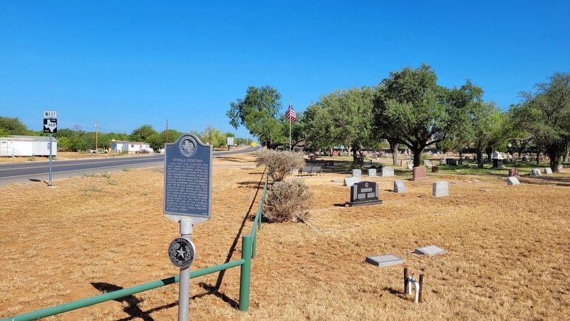 The Cotulla Cemetery and Marker. Click for full size. The Cotulla Cemetery and Marker image. Click for full size.