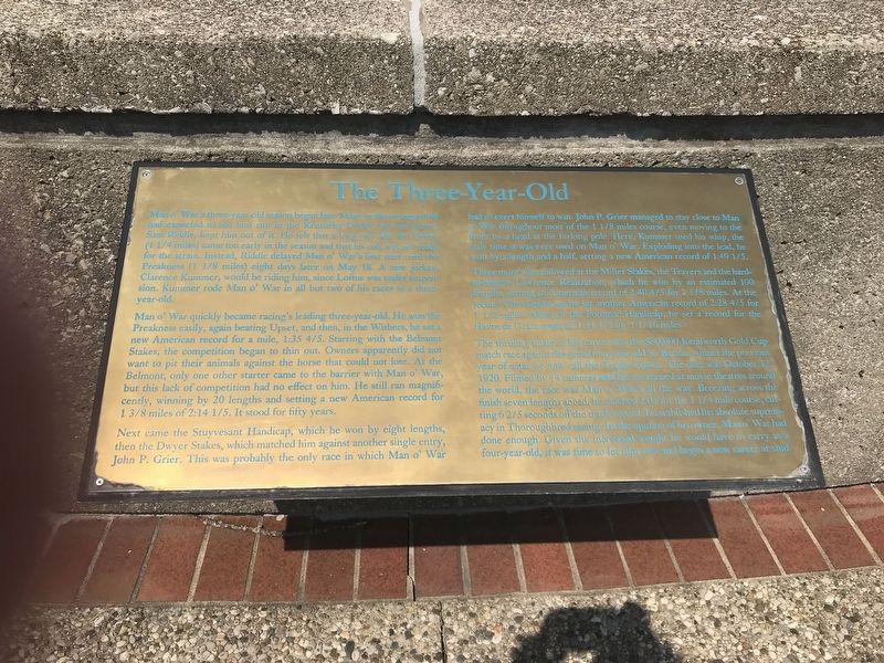 The Three-Year-Old Marker. Click for full size. The Three-Year-Old Marker image. Click for full size.