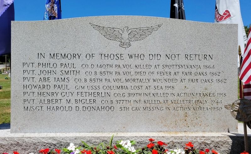 In Memory of Those Who Did Not Return Marker image. Click for full size.