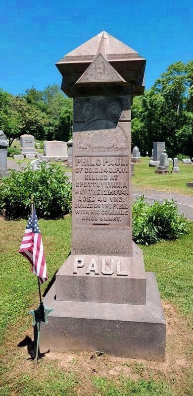 Grave of Civil War Soldier Philo Paul image. Click for full size.