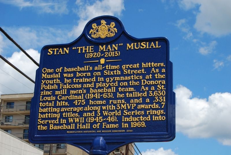 Stan "The Man" Musial Marker image. Click for full size.