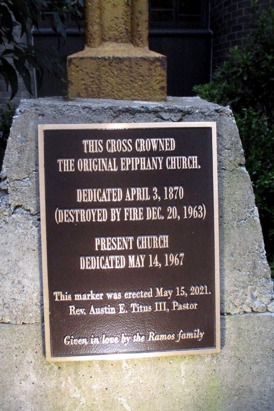 The Original Epiphany Church Cross Marker image. Click for full size.
