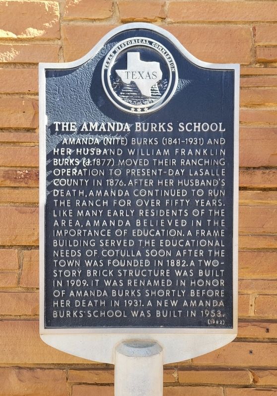 The Amanda Burks School Marker image. Click for full size.