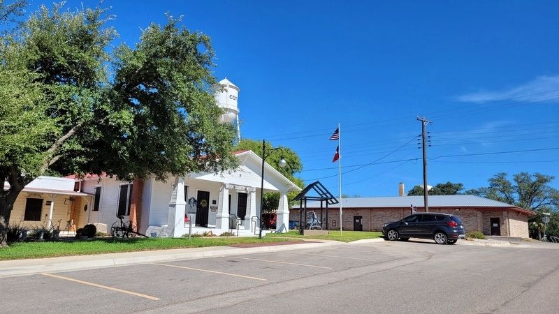 The view of the Cotulla's First School Marker from the street image. Click for full size.