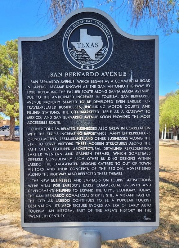 San Bernardo Avenue Marker. Click for full size. San Bernardo Avenue Marker image. Click for full size.