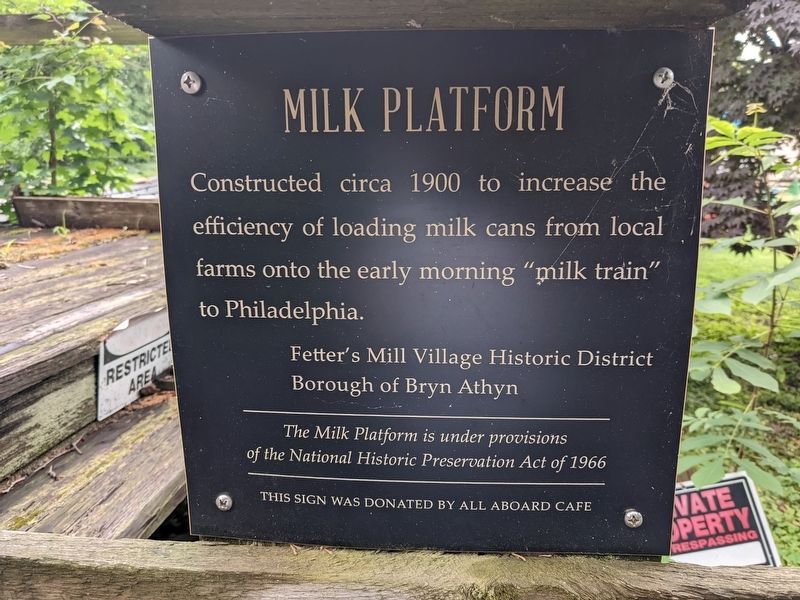Milk Platform Marker image. Click for full size.