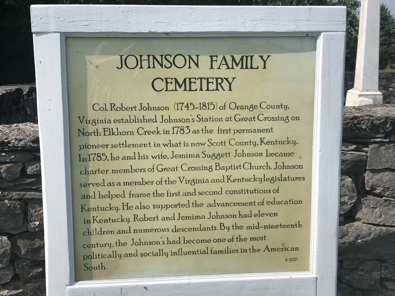 Johnson Family Cemetery Marker image. Click for full size.