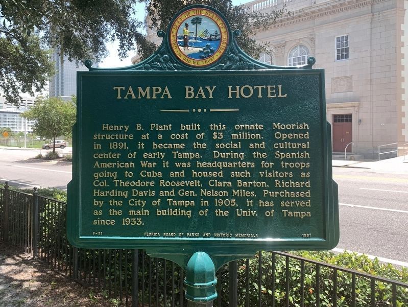 Tampa Bay Hotel Marker. Click for full size. Tampa Bay Hotel Marker image. Click for full size.