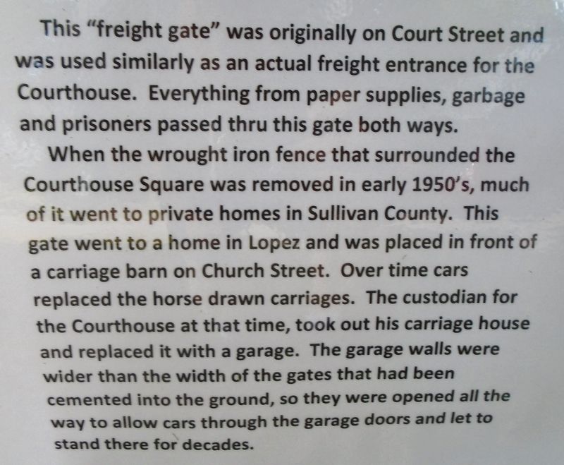 "Freight Gate" Marker. Click for full size. "Freight Gate" Marker image. Click for full size.