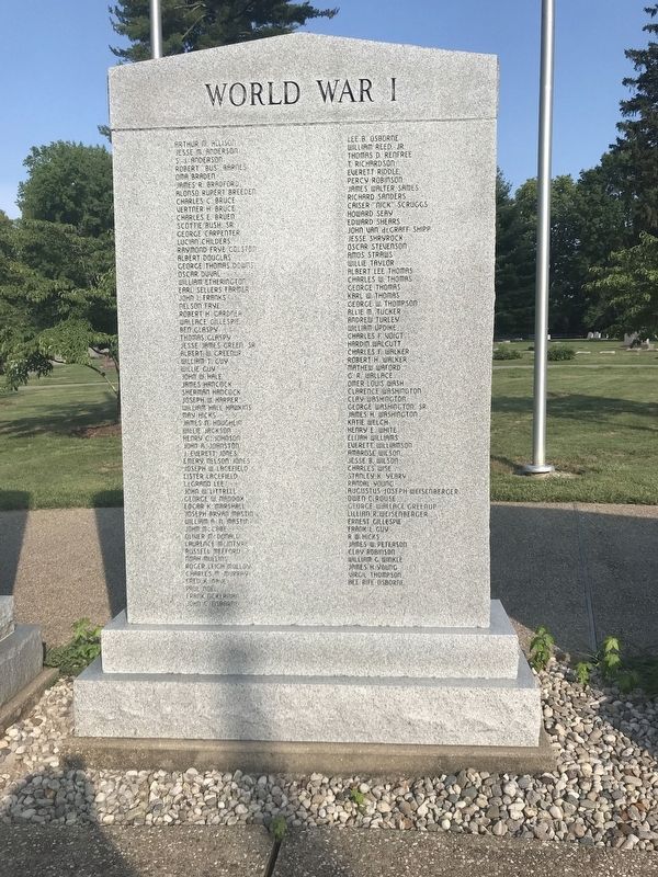 World War I Marker image. Click for full size.