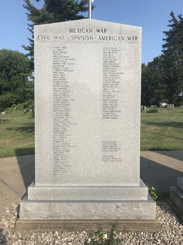 Mexican War � Civil War � Spanish-American War Marker image. Click for full size.