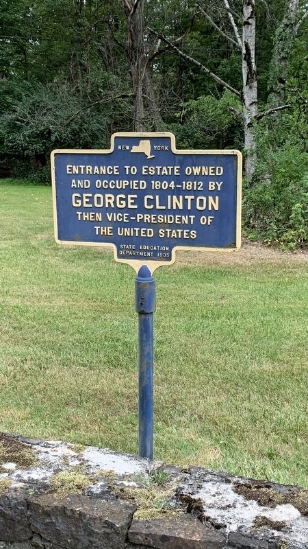 Estate Owned and Occupied 1804-1812 By George Clinton Marker image. Click for full size.
