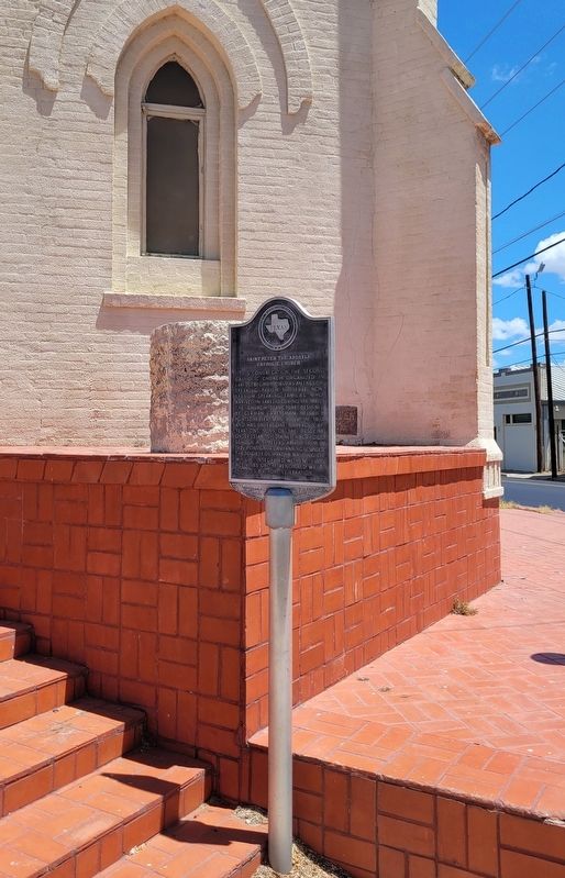 Saint Peter the Apostle Catholic Church Marker. Click for full size. Saint Peter the Apostle Catholic Church Marker image. Click for full size.
