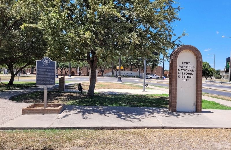The Fort McIntosh Marker on the left image. Click for full size.