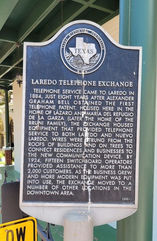 Laredo Telephone Exchange Marker image. Click for full size.