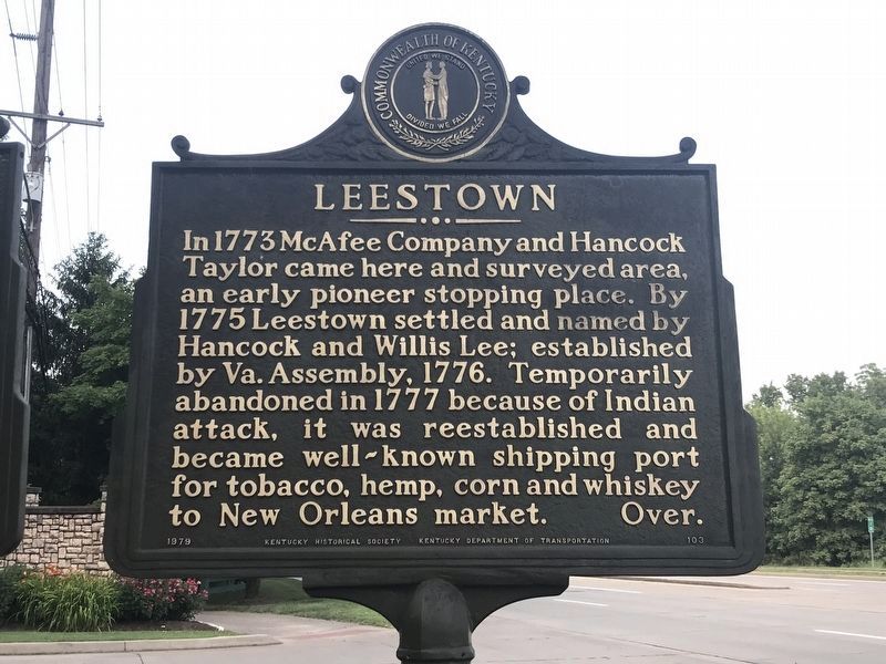 Leestown Marker. Click for full size. Leestown Marker image. Click for full size.