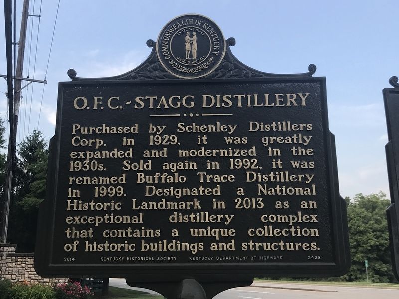 O.F.C.�Stagg Distillery Marker (Side B) image. Click for full size.