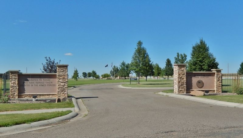 Eastern Montana State Veterans Cemetery Entrance image. Click for full size.