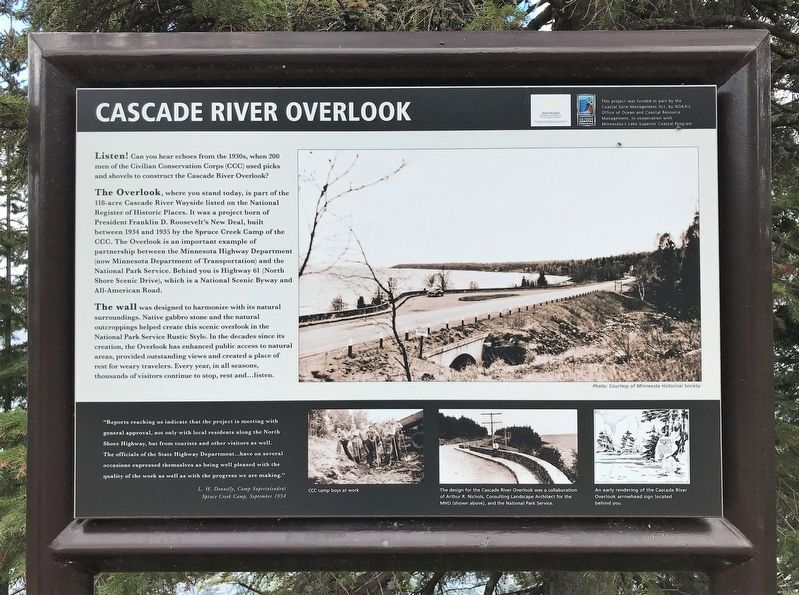 Cascade River Overlook Marker image. Click for full size.