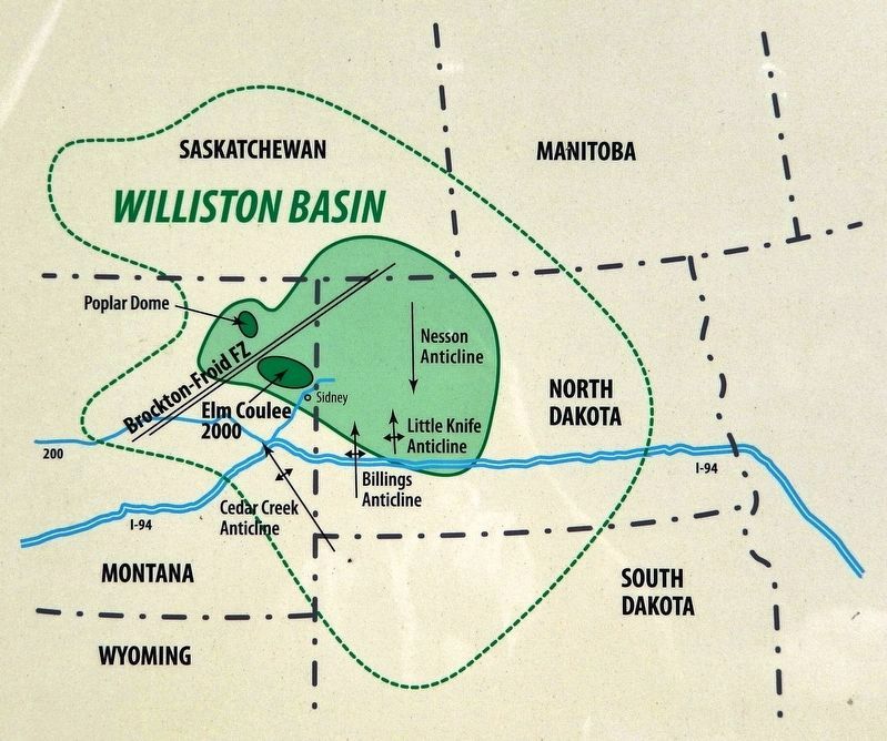 Marker detail: Williston Basin Map image. Click for full size.
