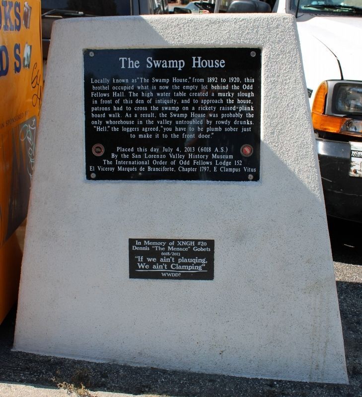 The Swamp House Marker. Click for full size. The Swamp House Marker image. Click for full size.
