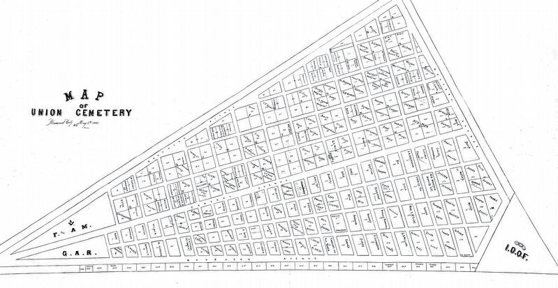 Union Cemetery Plot Map image. Click for full size.