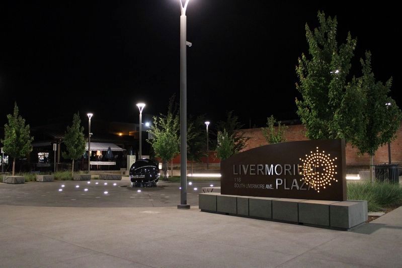 Livermorium Plaza at night image. Click for full size.