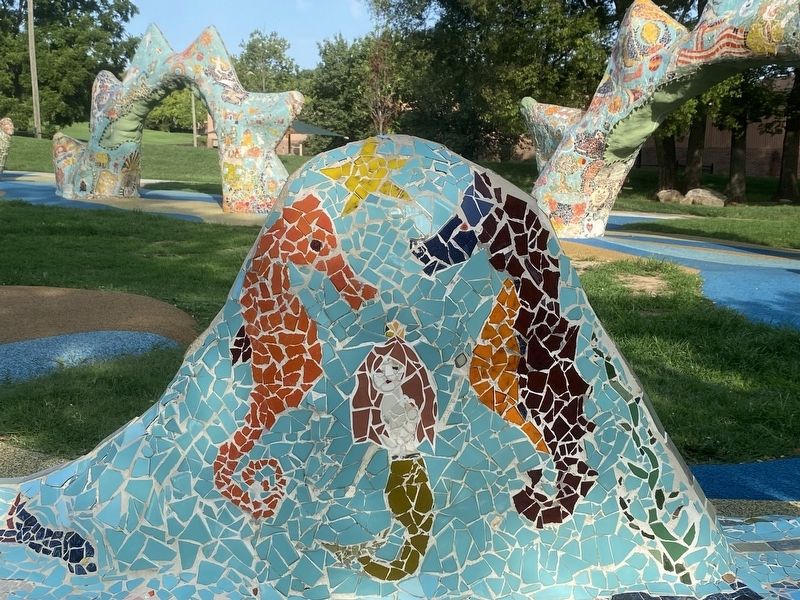 Sea Serpent (�The Dragon�) mosaic work image. Click for full size.