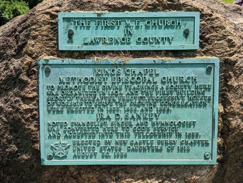 The First M.E. Church in Lawrence County Marker image. Click for full size.