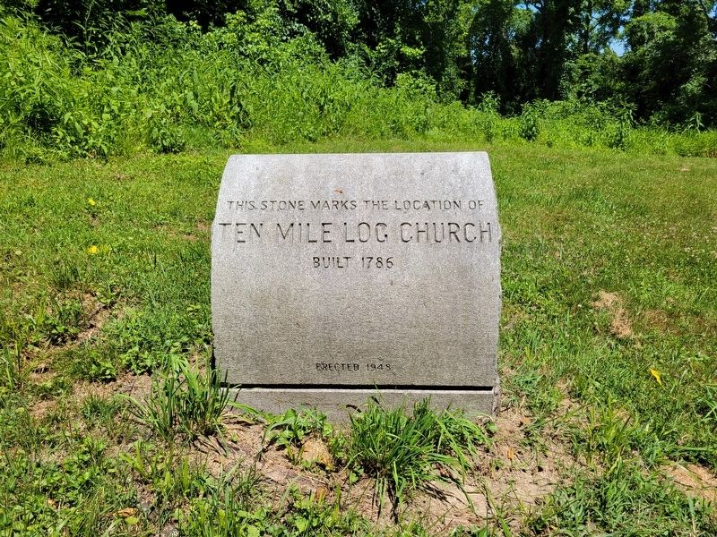 Site of Original Log Church. Click for full size. Site of Original Log Church image. Click for full size.