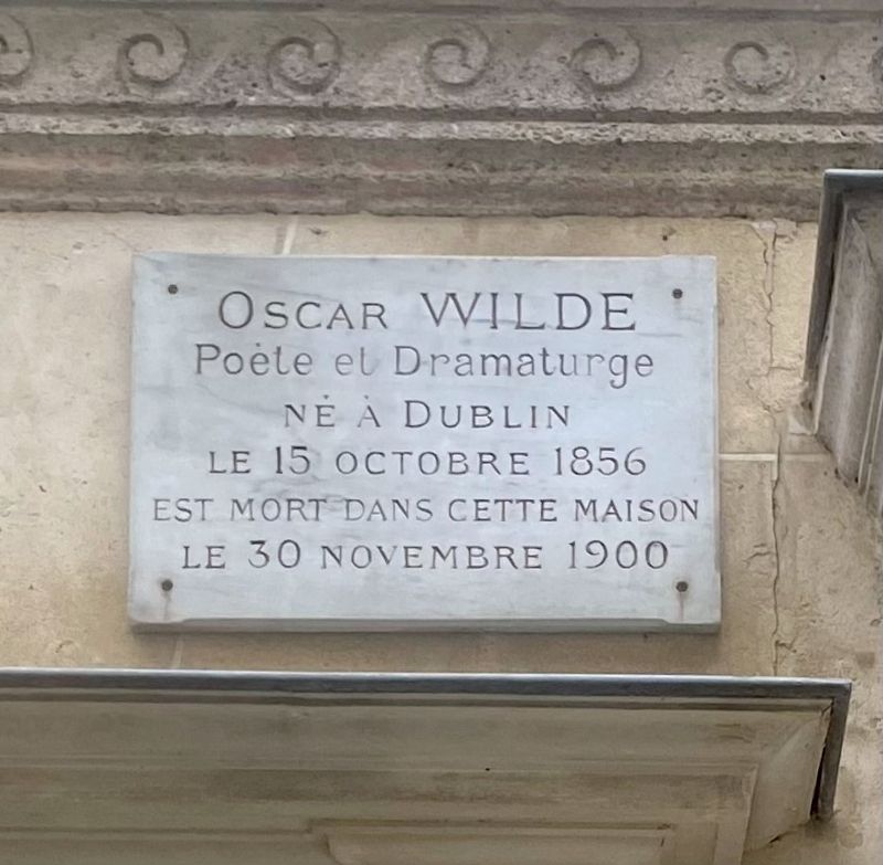 Oscar Wilde Marker. Click for full size. Oscar Wilde Marker image. Click for full size.
