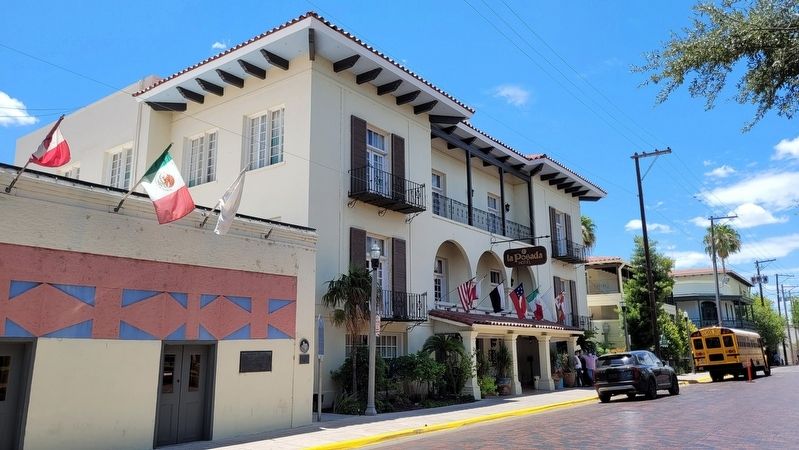 The view of the La Posada Hotel with the markers on the left image. Click for full size.